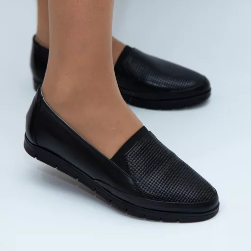 Pantofi Casual Dama Mia 2 Negru din piele naturală