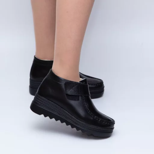 Ghete Dama zb12-3b Negru din piele naturală