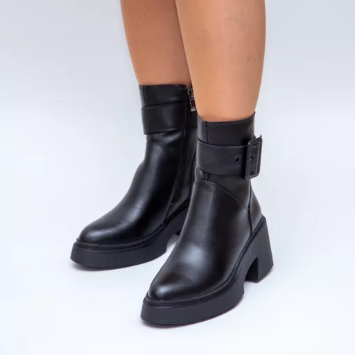 Ghete Dama xt24035-1 Negru din piele naturală