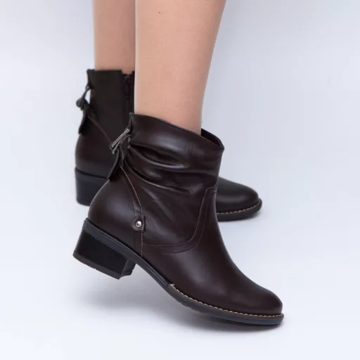 Botine Dama Mira Maro din piele naturală