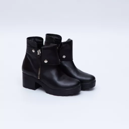 Botine Dama Nadia Negru din piele naturală