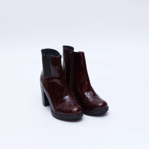 Botine Dama Riana Vișiniu din piele naturală