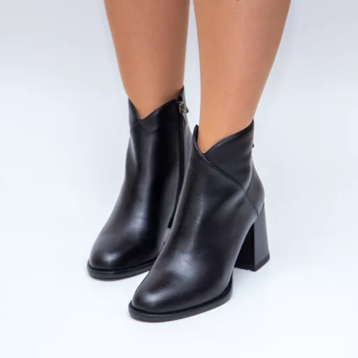 Ghete Dama sn5006 Negru din piele naturală