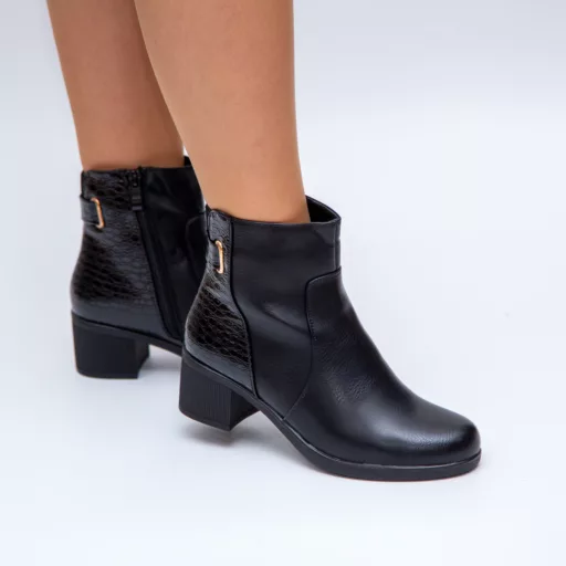 Botine Dama b1077 Negru