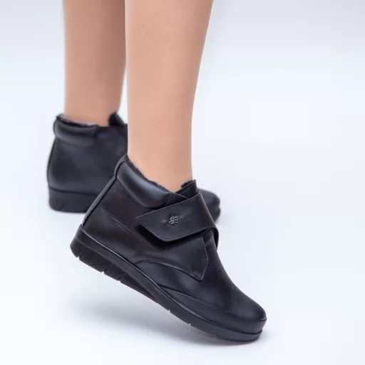 Botine Dama tr001 Negru din piele naturală