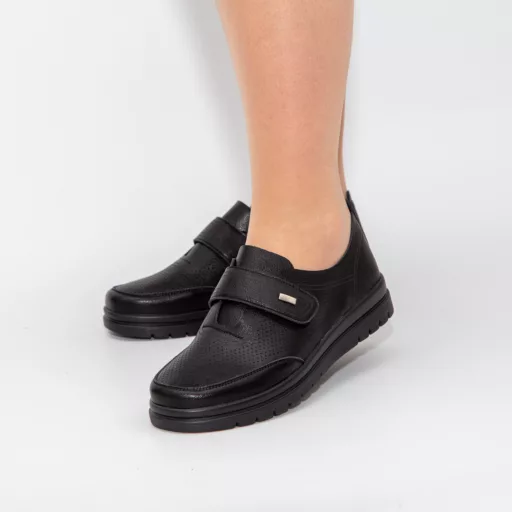 Pantofi Casual Dama a86 Negru din piele naturală