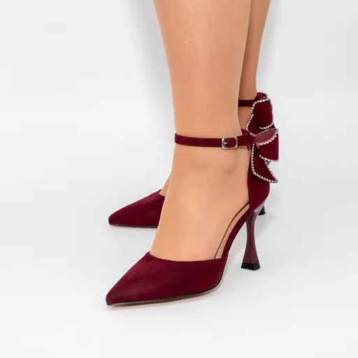 Pantofi Eleganti Dama lu-174 Visiniu