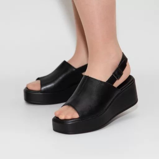 Sandale Dama yz-07 Negru din piele naturală