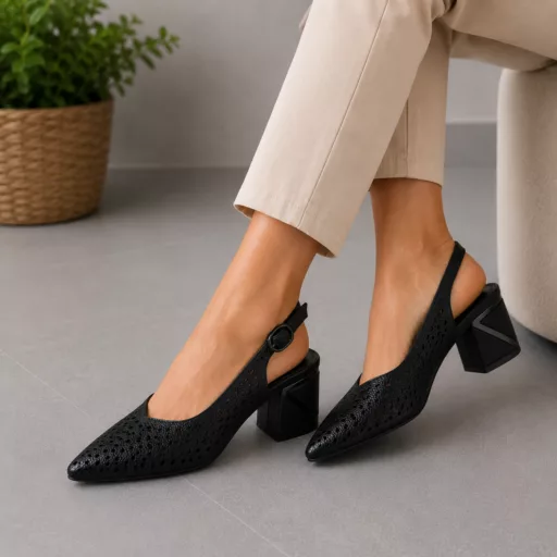 Pantofi Eleganti Dama l-77 Negru