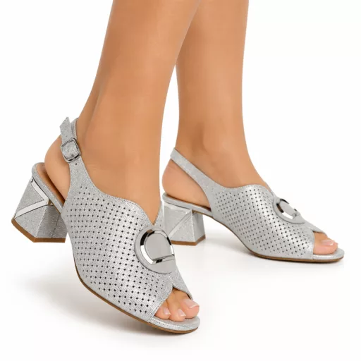 Sandale Dama cu toc yz-05 Silver