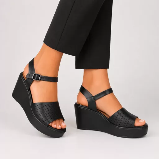 Sandale Dama cu platformă w371-7 Negru
