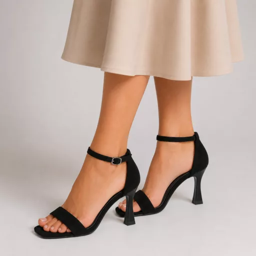 Sandale Dama cu toc lu-153 Negru