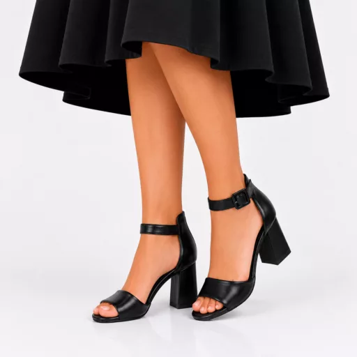 Sandale Dama cu toc lu-103 Negru