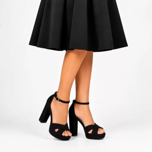 Sandale Dama cu toc gh-161 Negru