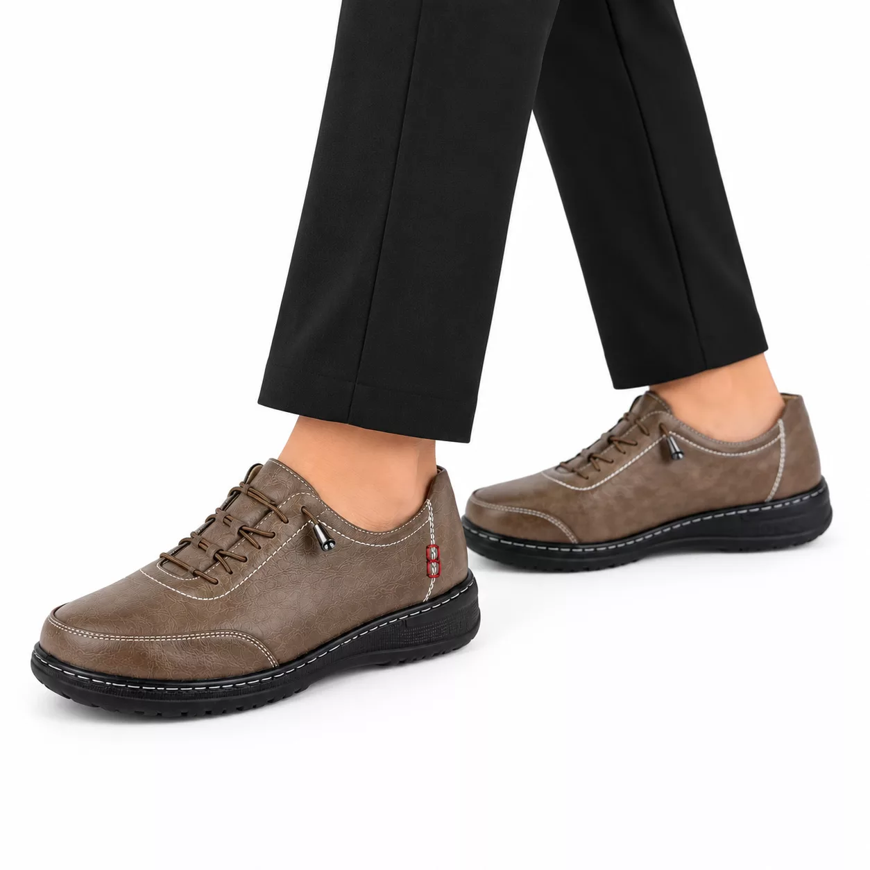 Pantofi Casual Dama tlh96 Khaki - imagine 2