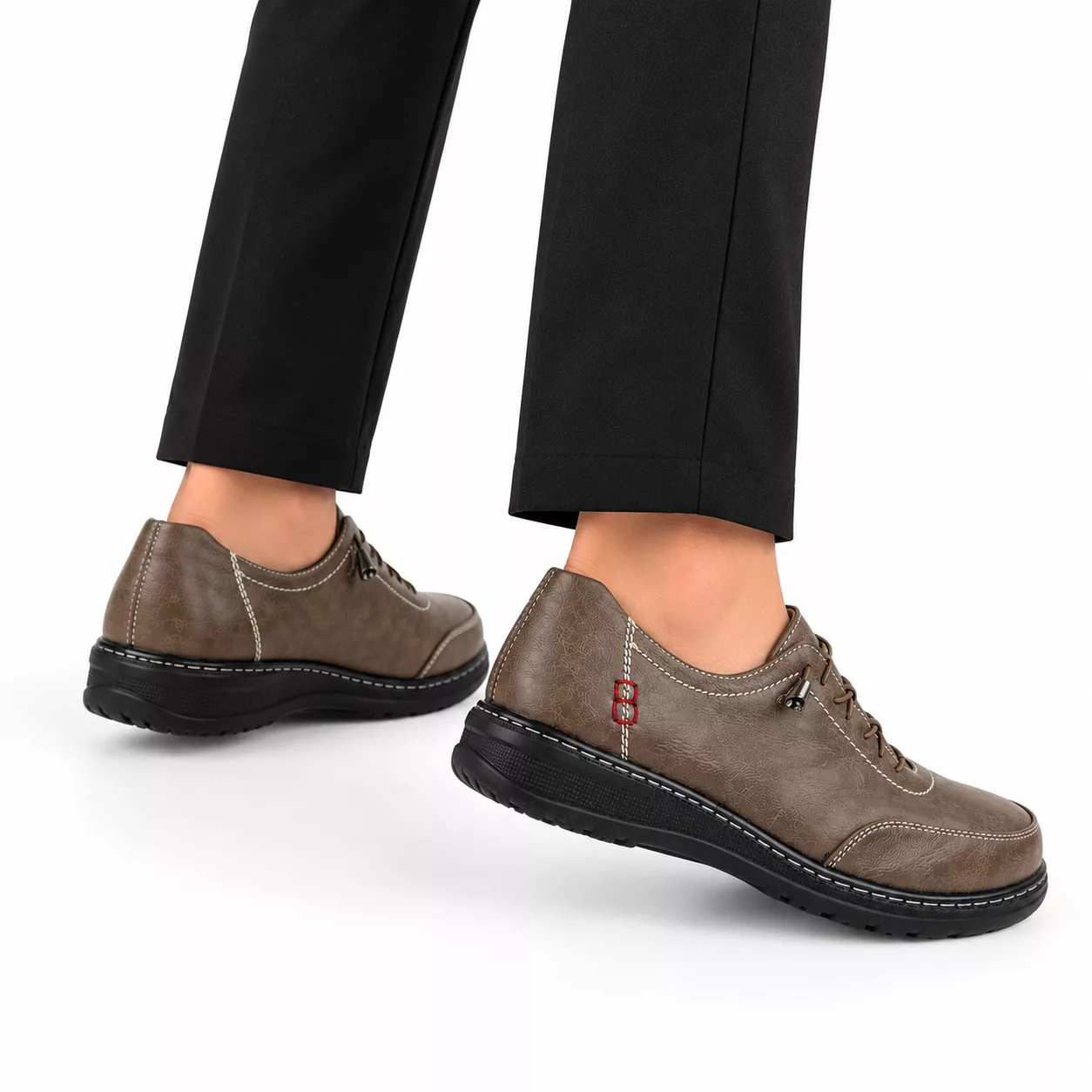 Pantofi Casual Dama tlh96 Khaki - imagine 3